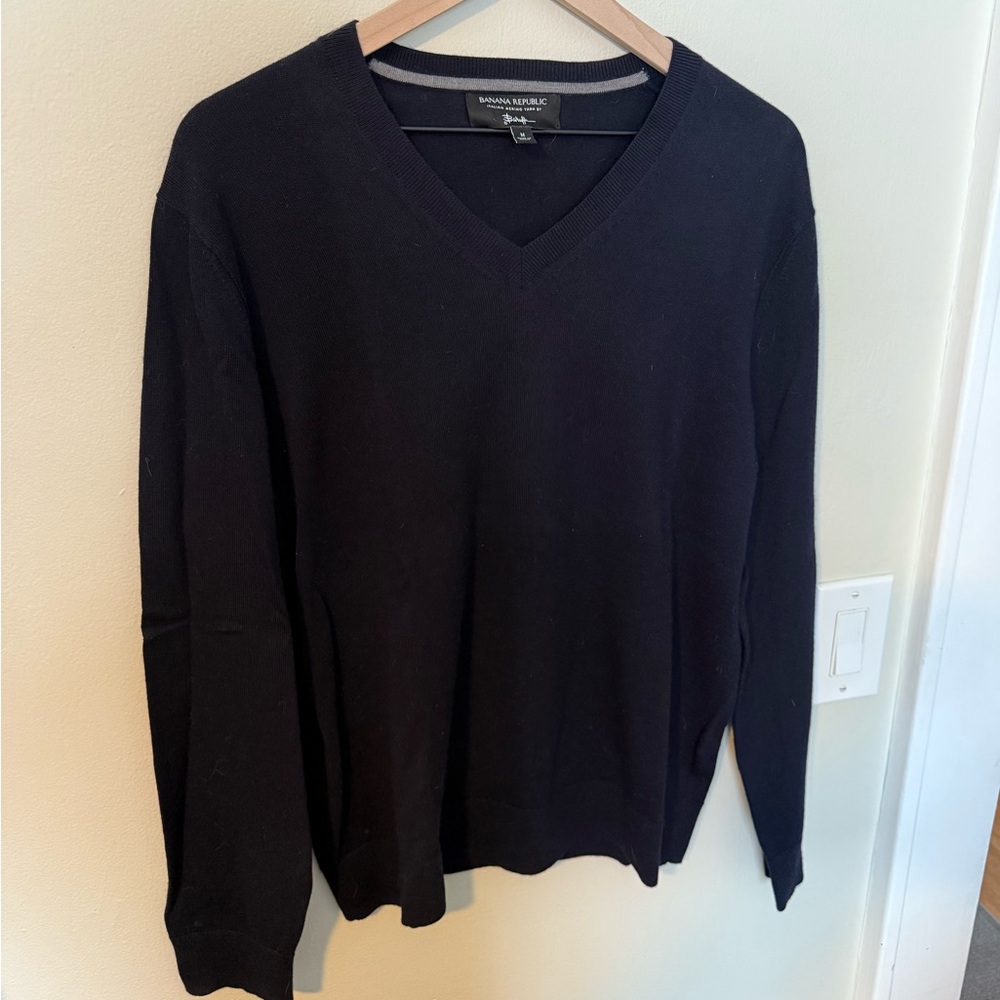Banana Republic Navy Men's Sweater Merino Wool